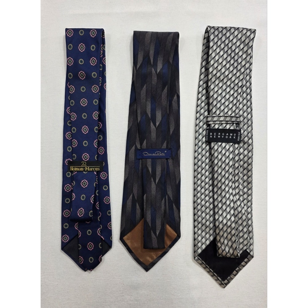 Oscar De‎ La Renta, Bergamo, & Nieman Marcus Ties. Lot of 3. - Picture 2 of 2